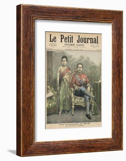 Rama V Known as Chulalongkorn King of Siam and His Wife-Henri Meyer-Framed Photographic Print