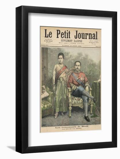 Rama V Known as Chulalongkorn King of Siam and His Wife-Henri Meyer-Framed Photographic Print