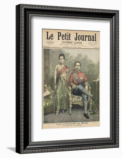 Rama V Known as Chulalongkorn King of Siam and His Wife-Henri Meyer-Framed Photographic Print