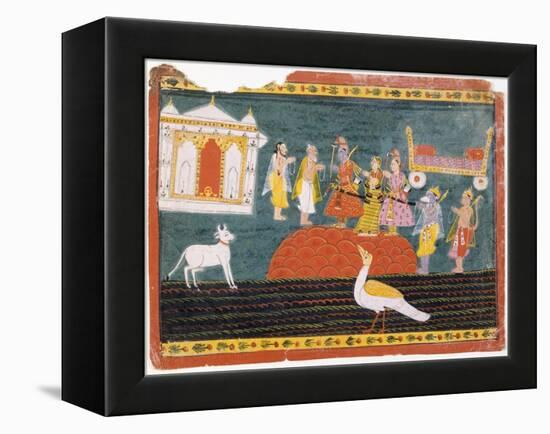 Rama Visits Bharadvaja's Hermitage-null-Framed Stretched Canvas