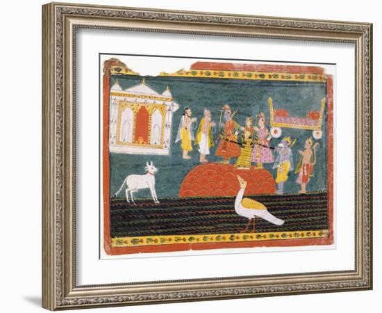 Rama Visits Bharadvaja's Hermitage-null-Framed Art Print