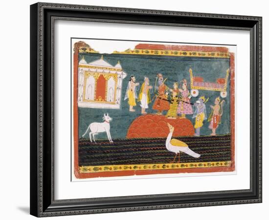 Rama Visits Bharadvaja's Hermitage-null-Framed Art Print