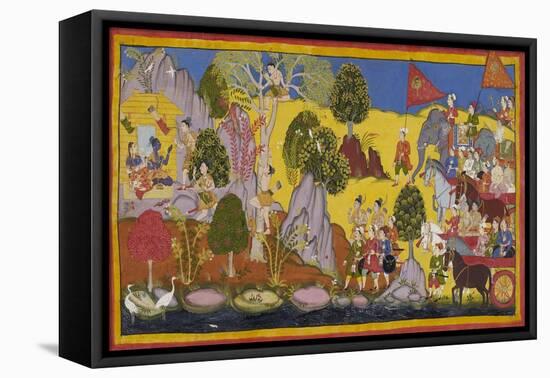 Ramayana Ayodhya Kanda-null-Framed Premier Image Canvas