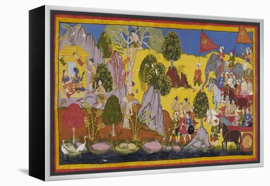 Ramayana Ayodhya Kanda-null-Framed Premier Image Canvas