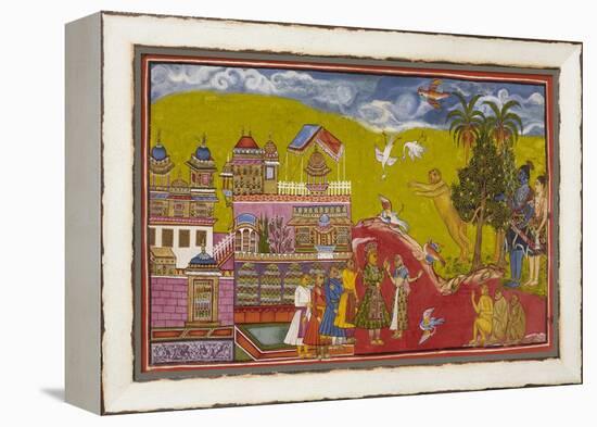 Ramayana, Kishkindha Kanda-null-Framed Premier Image Canvas