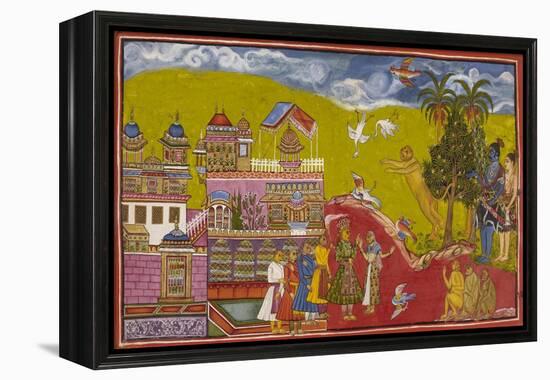 Ramayana, Kishkindha Kanda-null-Framed Premier Image Canvas