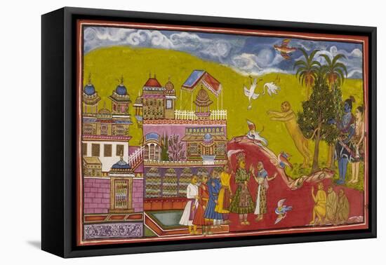 Ramayana, Kishkindha Kanda-null-Framed Premier Image Canvas