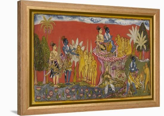 Ramayana, Kishkindha Kanda-null-Framed Premier Image Canvas