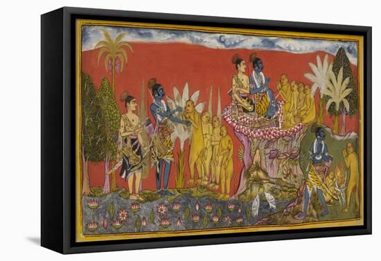 Ramayana, Kishkindha Kanda-null-Framed Premier Image Canvas