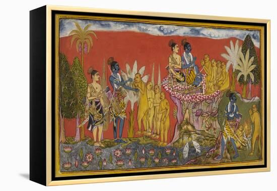 Ramayana, Kishkindha Kanda-null-Framed Premier Image Canvas