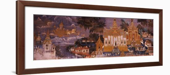 Ramayana Murals in a Palace, Royal Palace, Phnom Penh, Cambodia-null-Framed Photographic Print