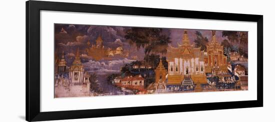 Ramayana Murals in a Palace, Royal Palace, Phnom Penh, Cambodia-null-Framed Photographic Print