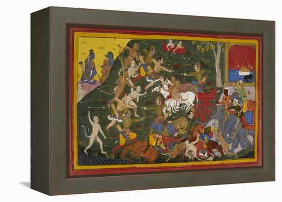 Ramayana, Yuddha Kanda-Sahib Din-Framed Premier Image Canvas