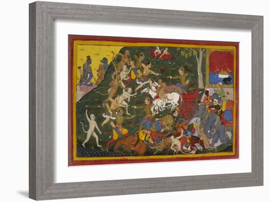 Ramayana, Yuddha Kanda-Sahib Din-Framed Giclee Print