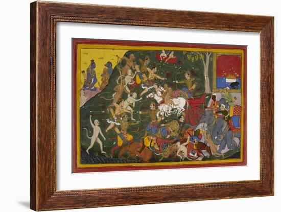 Ramayana, Yuddha Kanda-Sahib Din-Framed Giclee Print