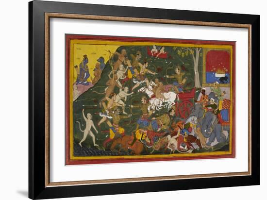 Ramayana, Yuddha Kanda-Sahib Din-Framed Giclee Print