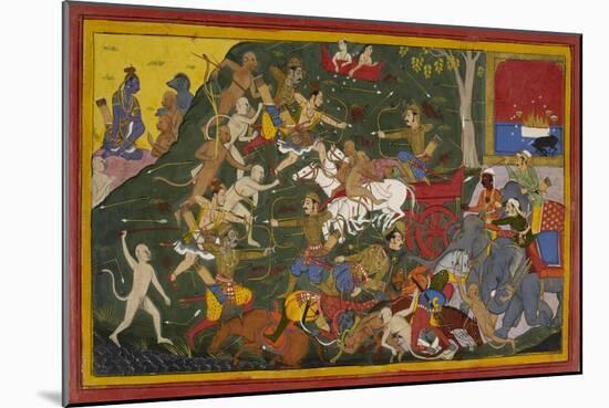 Ramayana, Yuddha Kanda-Sahib Din-Mounted Giclee Print