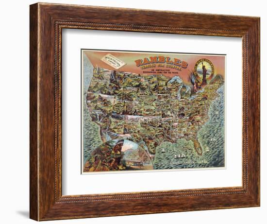 Rambles through our Country-Vintage Reproduction-Framed Art Print