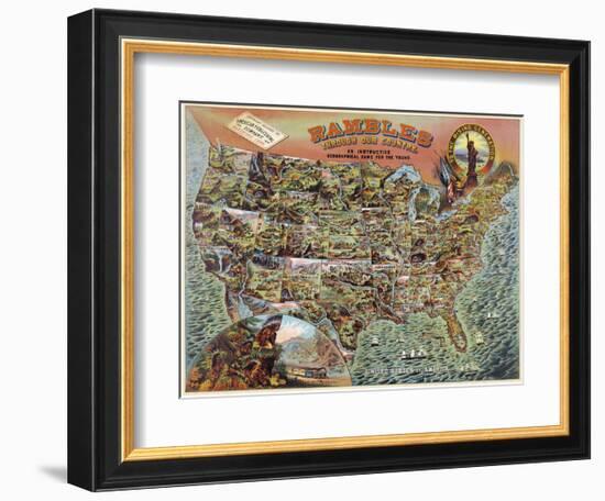 Rambles through our Country-Vintage Reproduction-Framed Art Print