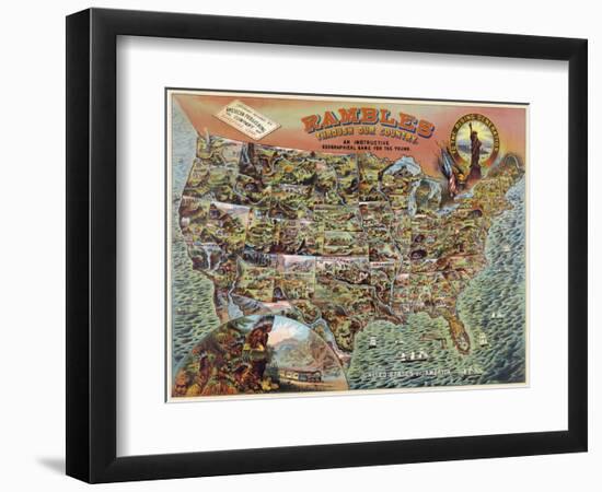 Rambles through our Country-Vintage Reproduction-Framed Art Print