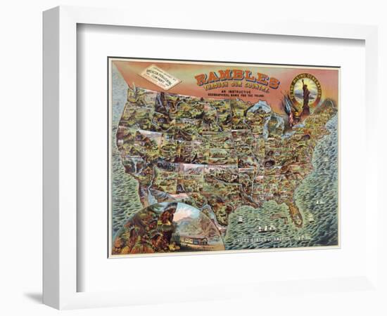 Rambles through our Country-Vintage Reproduction-Framed Art Print