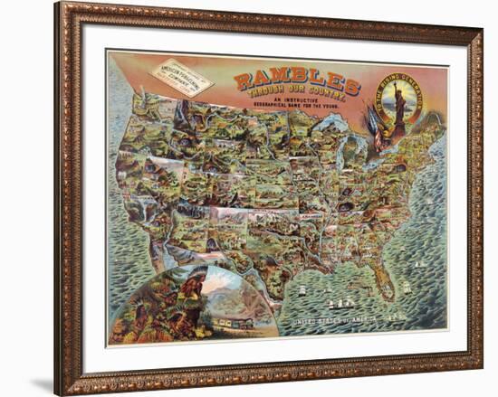 Rambles through our Country-Vintage Reproduction-Framed Art Print