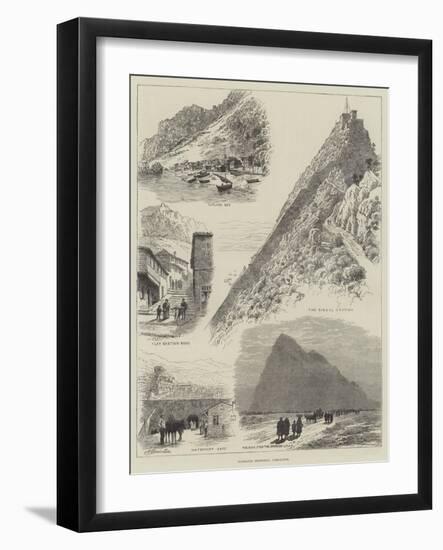 Rambling Sketches, Gibraltar-Alfred Robert Quinton-Framed Giclee Print