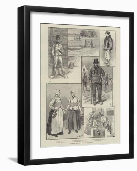 Rambling Sketches in Holland, Dutch Folk-null-Framed Giclee Print