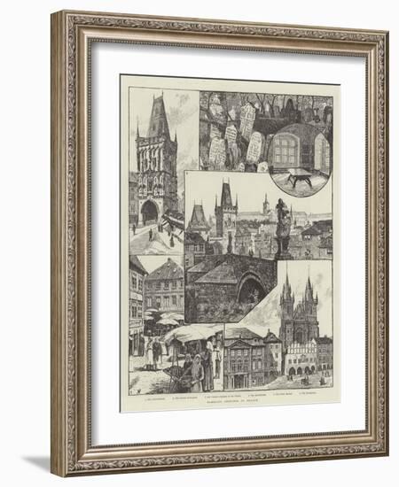 Rambling Sketches in Prague-null-Framed Giclee Print