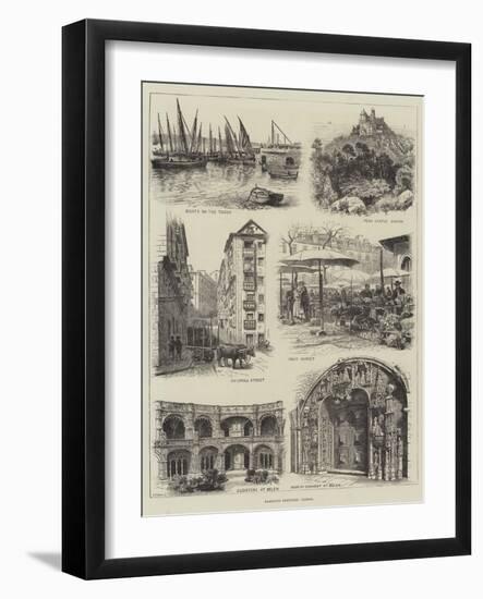 Rambling Sketches, Lisbon-null-Framed Giclee Print