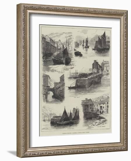 Rambling Sketches, Polperro, a Cornish Fishing Village-Alfred Robert Quinton-Framed Giclee Print