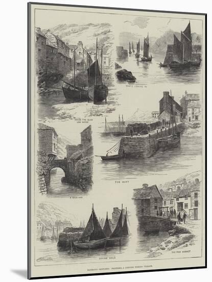 Rambling Sketches, Polperro, a Cornish Fishing Village-Alfred Robert Quinton-Mounted Giclee Print