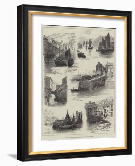 Rambling Sketches, Polperro, a Cornish Fishing Village-Alfred Robert Quinton-Framed Giclee Print