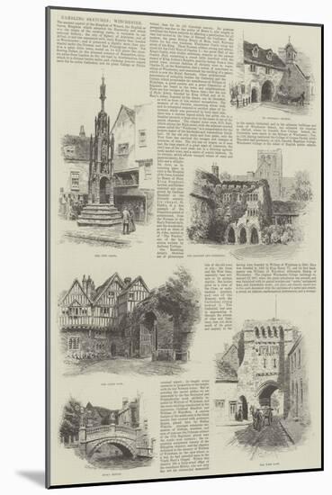 Rambling Sketches, Winchester-Alfred Robert Quinton-Mounted Giclee Print