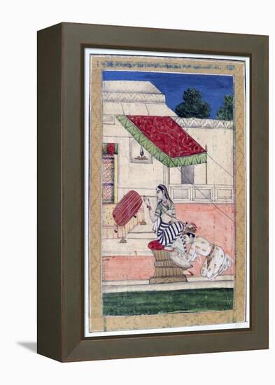 Ramkali Ragini, Ragamala Album, School of Rajasthan, 19th Century-null-Framed Premier Image Canvas