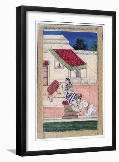 Ramkali Ragini, Ragamala Album, School of Rajasthan, 19th Century-null-Framed Giclee Print