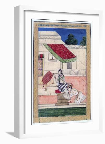 Ramkali Ragini, Ragamala Album, School of Rajasthan, 19th Century-null-Framed Giclee Print