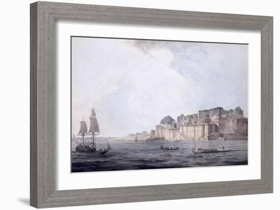 Ramnagar, Near Benares [Varanasi], Uttar Pradesh, C. 1788-9 (Pencil, Pen and Black Ink, W/C)-Thomas & William Daniell-Framed Giclee Print