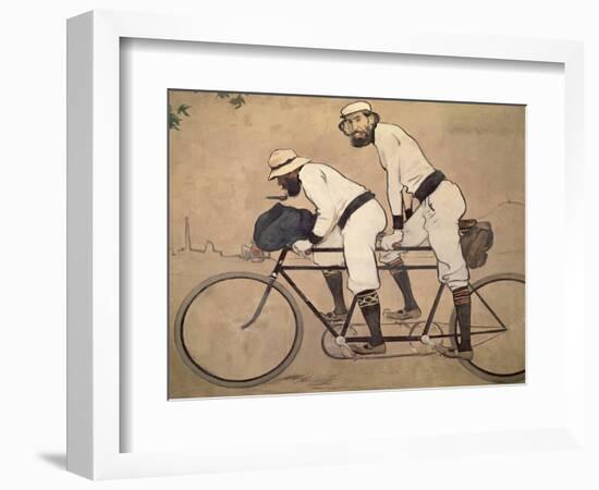 Ramon Casas And Father Romeu Riding a Tandem-Ramon Casas-Framed Giclee Print