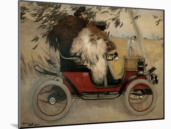 Ramon Casas and Pere Romeu in an Automobile-Ramon Casas-Mounted Giclee Print