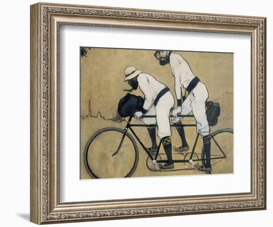 Ramon Casas and Pere Romeu on a Tandem-Ramon Casas Carbo-Framed Art Print