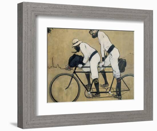 Ramon Casas and Pere Romeu on a Tandem-Ramon Casas Carbo-Framed Art Print