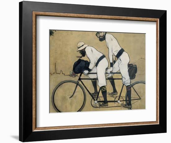 Ramon Casas and Pere Romeu on a Tandem-Ramon Casas Carbo-Framed Art Print