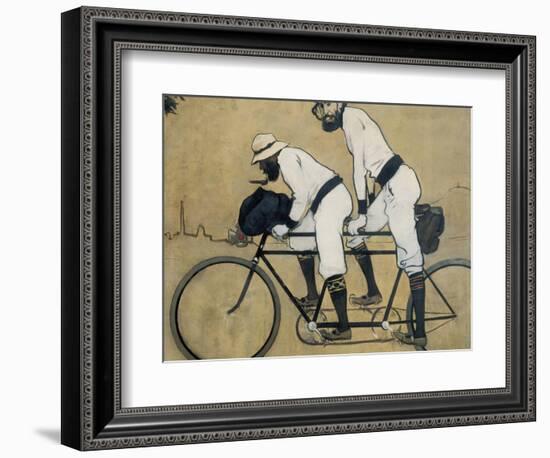 Ramon Casas and Pere Romeu on a Tandem-Ramon Casas Carbo-Framed Art Print