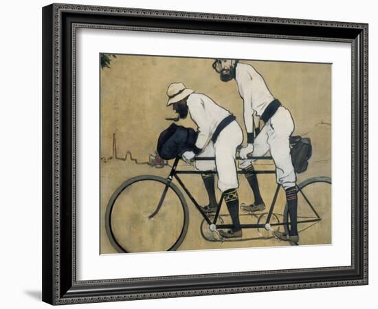 Ramon Casas and Pere Romeu on a Tandem-Ramon Casas Carbo-Framed Art Print