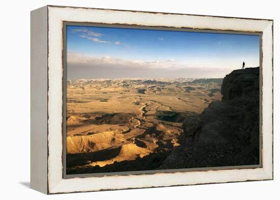 Ramon Crater Viewed from Mitzpe Ramon Visitors Center, Negev Desert, Israel-David Noyes-Framed Premier Image Canvas