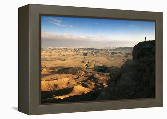 Ramon Crater Viewed from Mitzpe Ramon Visitors Center, Negev Desert, Israel-David Noyes-Framed Premier Image Canvas