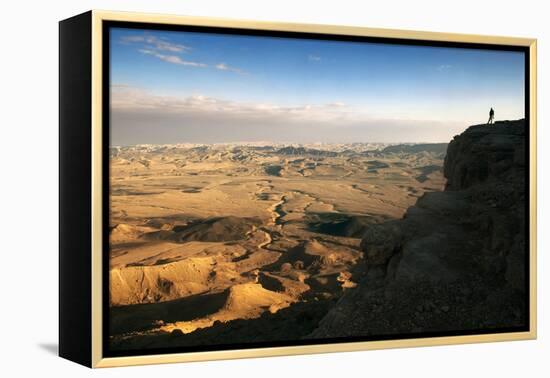 Ramon Crater Viewed from Mitzpe Ramon Visitors Center, Negev Desert, Israel-David Noyes-Framed Premier Image Canvas