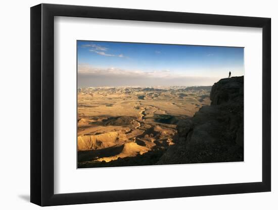 Ramon Crater Viewed from Mitzpe Ramon Visitors Center, Negev Desert, Israel-David Noyes-Framed Photographic Print