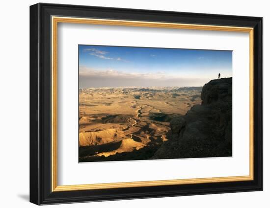 Ramon Crater Viewed from Mitzpe Ramon Visitors Center, Negev Desert, Israel-David Noyes-Framed Photographic Print